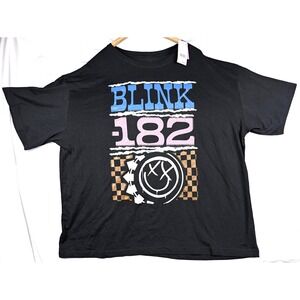 Blink 182 Viking Wizard Eyes T-Shirt Men's Size 2XL Black Cotton Band Tee NWT